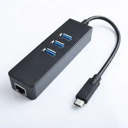 USB-C Тип-C до 3 Порты концентратор USB 3,0 + RJ45 гигабитный сетевой Порты и разъёмы адаптер высокое Скорость USB удлинитель конвертер для Macbook Chromebook