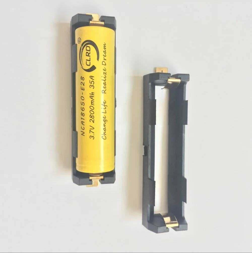 10Pcs/lot Cylindrical Battery Contacts, Clips, Holders & Springs SMT