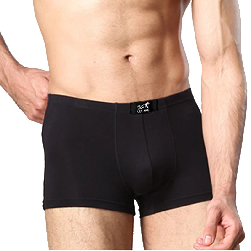 

Sexy Men Boxer Soft Breathable Underwear Male Comfortable Solid Panties Underpants Homme For Men high quality Underwear 4Pcs/lot