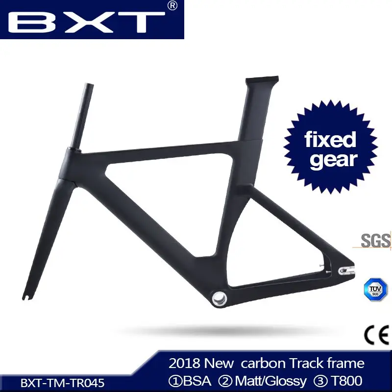 

China BXT 2018 all new full carbon track frame with Fork seatpost T800 fixed gear Carbon Track Bike Frameset used for racing bik