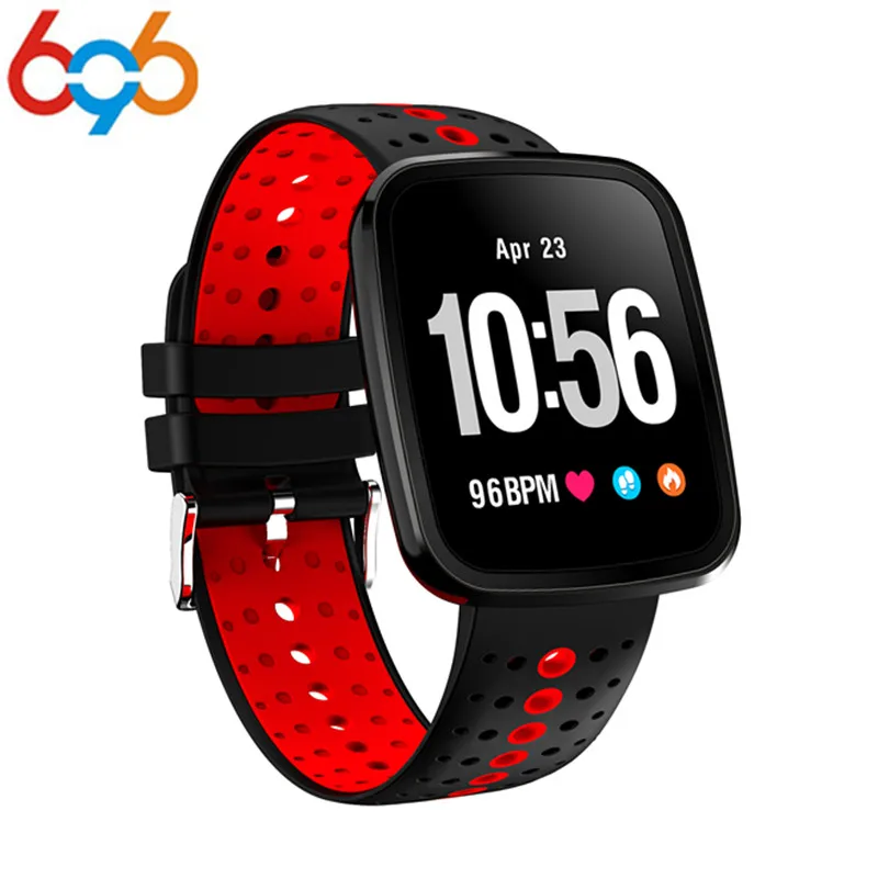 

696 Smart band V6 Heart Rate monitor Fitness tracker Bracelet Blood Oxygen Pressure Monitor sport watch for IOS Android smartpho