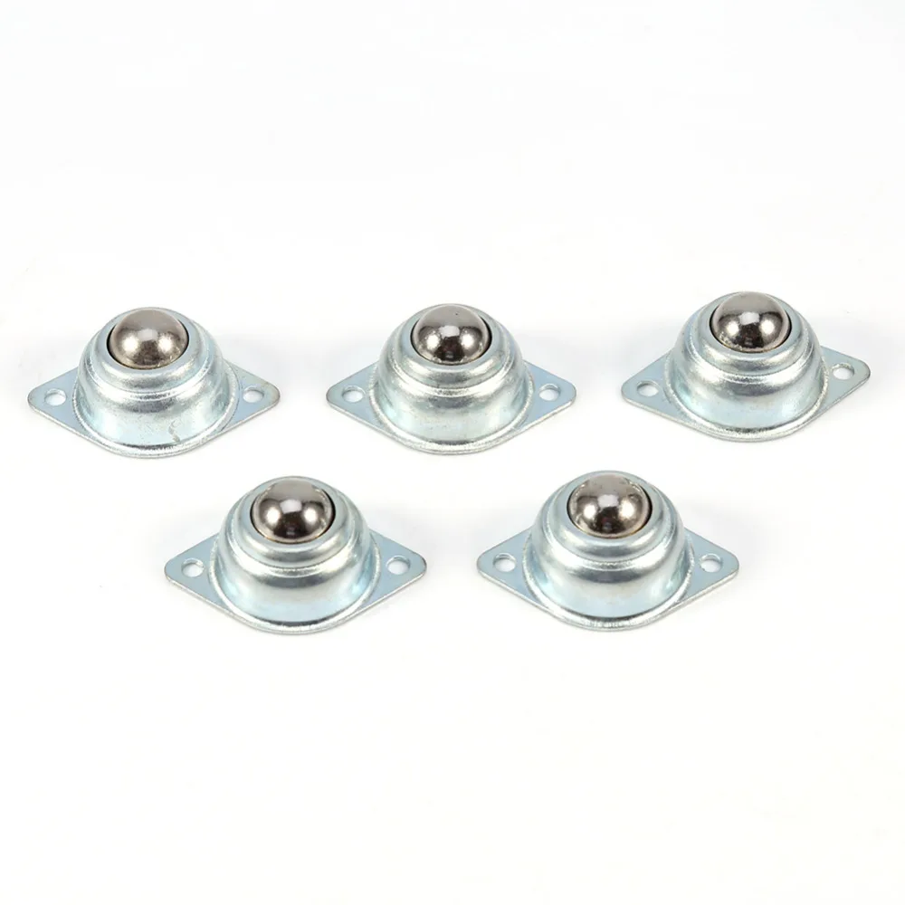 5Pcs Metal Iron Steel Universal Transfer Bearing Ball Roller Mounted