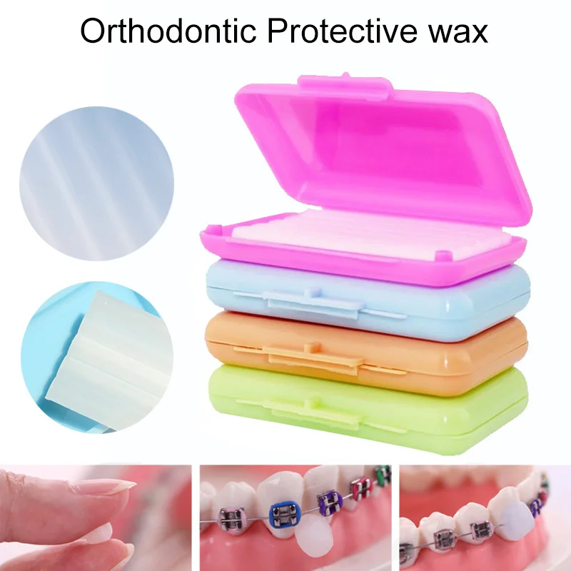 

2018 Newly 4pcs Orthodontic Wax Mint Fruit Oral Care Teeth Care Wax for Braces Gum Irritation With Plastic Case