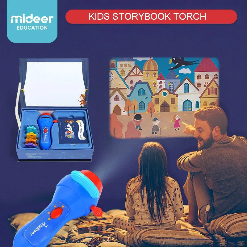 MiDeer дети Storybook проекционный фонарик Свет-вверх 3D Развивающие игрушки для детей спящие истории выполнить набор подарок