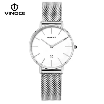 

VINOCE Women Watches 2019 Top Brand Luxury Stainless Steel Quartz Watch Women's Clock Female Wrist Watch Reloj Mujer #V9646