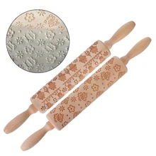 Счастливые пасхальные деревянные тисненая Скалка куриное яйцо бабочка цветок выпечки печенье, торты Выгравированные тесто ролик кондитерский инструмент