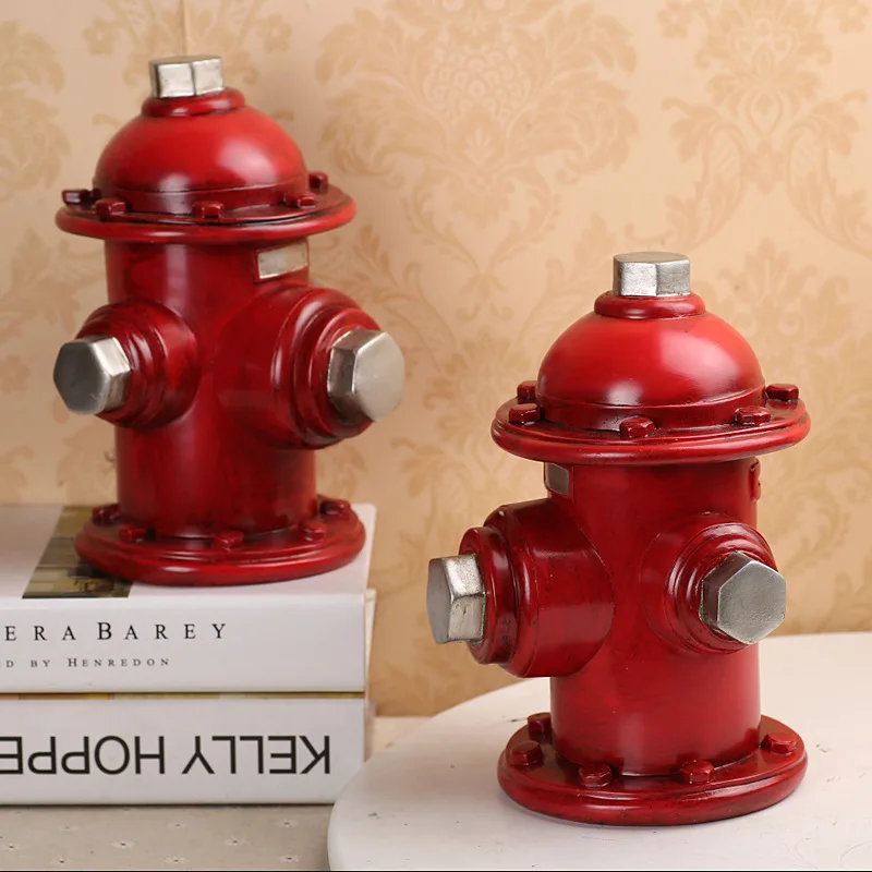 

Money Box Synthetic Resin Craft Ornaments Fire Hydrant Piggy Bank Bar Restaurant Retro Decorations Home Decorations Gift