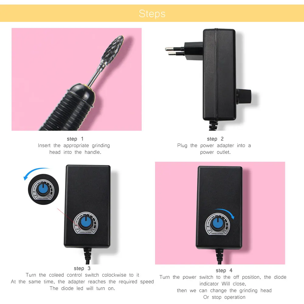  Nail Drill Machine 30000RPM Manicure Machine Electric Nail Drill Manicure Pedicure Kit Nail Tool El