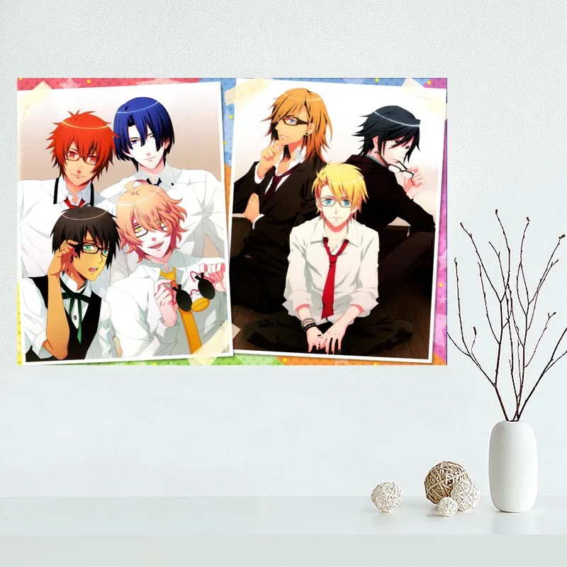 Хороший Uta no Prince Sama плакат на заказ холст плакат искусство отделочная ткань для дома ткань стены плакат печать шелковая ткань - Цвет: Сливовый