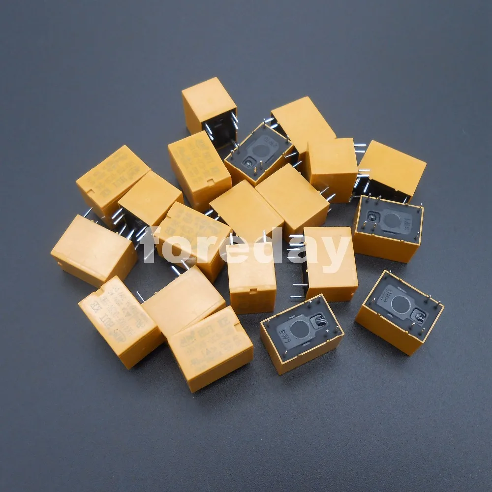 20 шт. желтое реле мощности 6 PINS HUI KE 3 5 9 12 В SHG постоянный ток в контактный разъем *