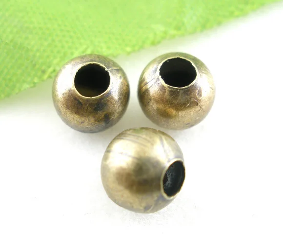 

Alloy Crimp Beads Round Antique Bronze 2.5mm 6mm( 2/8") Dia, 65 PCs new