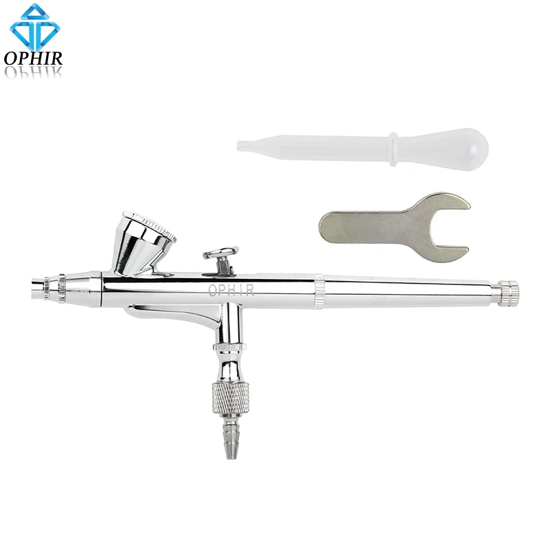 OPHIR Gravity Airbrush Gun 0.2mm Nozzle Airbrush Spray Gun for Body Painting Hobby Model Painting Kit _AC073UP