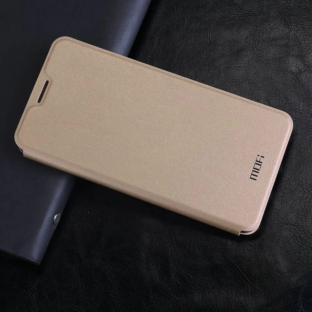 Gold MOFi флип-чехол для Red mi Note 5 Pro TPU чехол для Xiaomi mi из искусственной кожи для Xio mi Note5 pro силиконовый чехол-книжка - Цвет: Gold