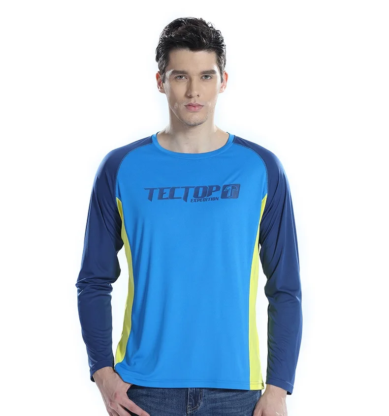 ECTOP Outdoor long sleeved quick drying t shirt men spring and summer