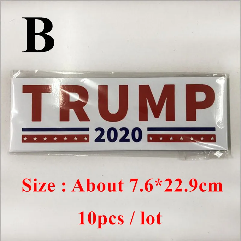 10 шт/партия Дональд Трамп DIY наклейки для автомобиля из пвх держать Америку отлично для President бампер для автомобильного стайлинга тела наружное украшение - Цвет: Style B -------10pcs