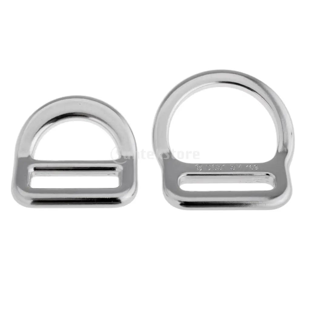 

23KN Rock Climbing Safety Harness Big/Small Slotted Bent D Ring for Webbing Waist Belt Fall Protection Gear Equipment Holder