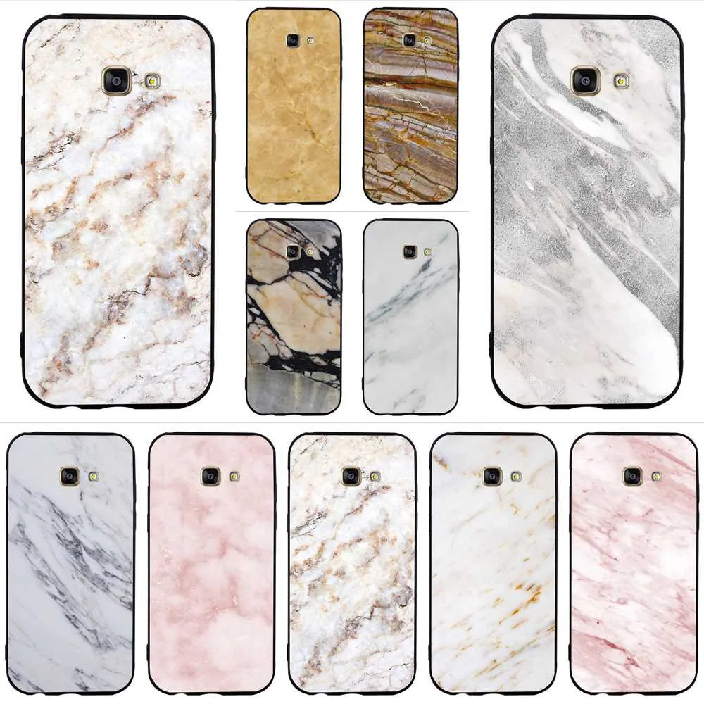 

Slim Pure Marble Phone Cover for Samsung Galaxy S8 Case A3 A5 A6 S7 Edge S6 S9 Plus Note 8 9 Skin A7