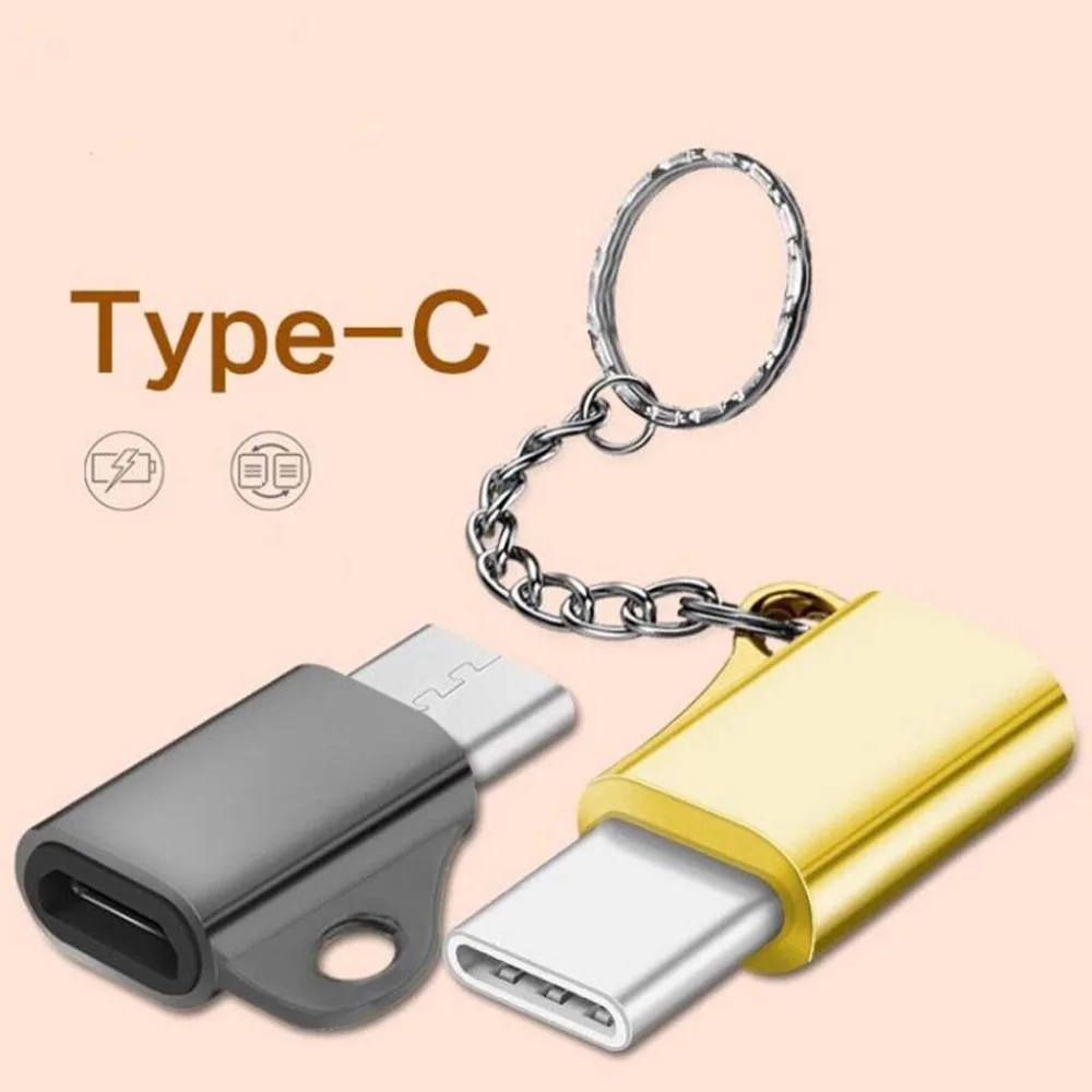 

SIV USB C 3.1 Type C Male to Micro USB Female Converter Connector Keychain For Samsung Huawei Xiaomi Vivo HTC Sony