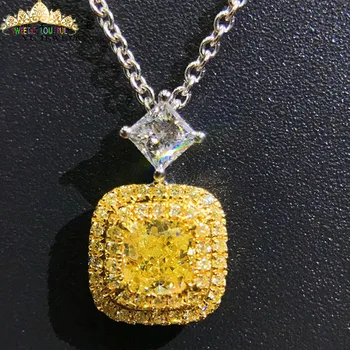 

Jewelry 18K gold moissanite Diamond Necklace Wedding gifts MO-H01-9