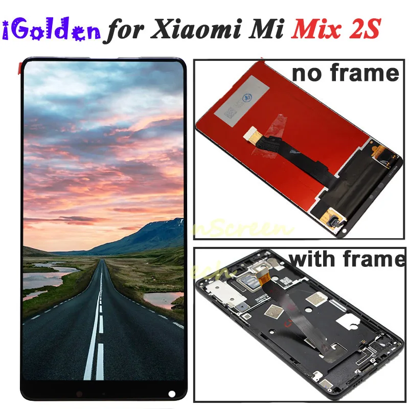 

100% New Xiaomi Mi Mix 2S Mix2S LCD Display Touch Screen Digitizer Replacement Assembly with frame 5.99"For Xiaomi Mi Mix 2S LCD