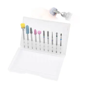 

10 Pcs Nail Polishing Mill Head Alloy Brushes Ball Manicure Grinding Machine Rotary Burr Pedicure Tools
