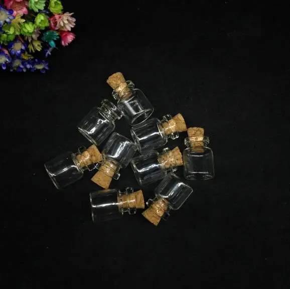 100 шт 13x18x6 мм мини прозрачные милые стеклянные бутылки с пробками DIY 0 6 мл пустые
