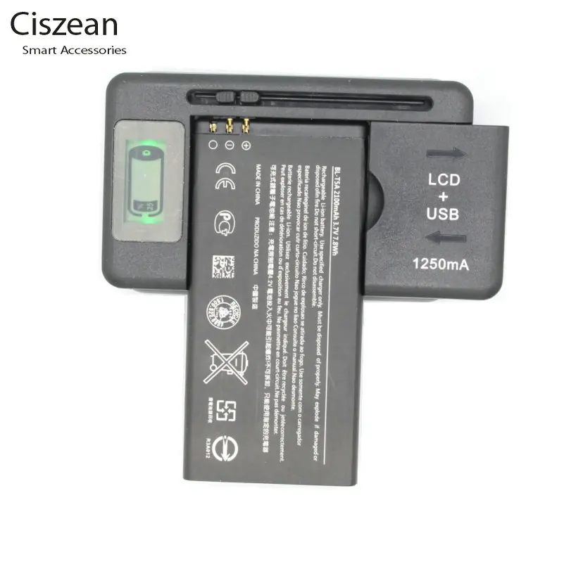 

Ciszean 1x 2100mAh Replacement Lithium ion Battery BL-T5A + LCD Universal Charger for Nokia Microsoft Lumia 550 Lumia550