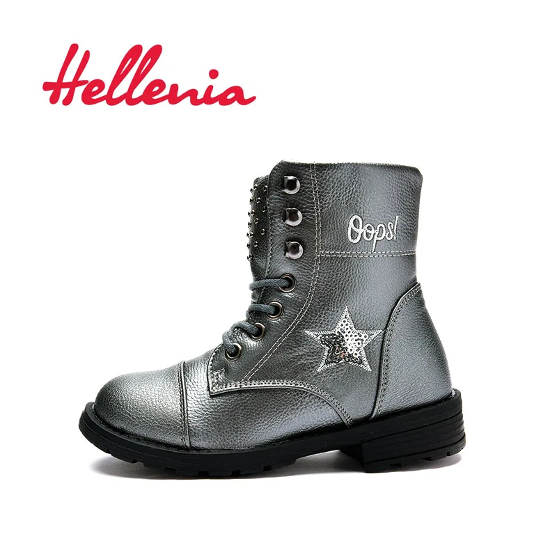 Hellenia/ботильоны для маленьких детей модная детская обувь со звездами девочек