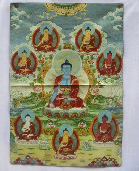 

Collectible Traditional Tibetan Buddhism in Nepal Thangka of Buddha paintings ,Big size Buddhism silk brocade painting p002736