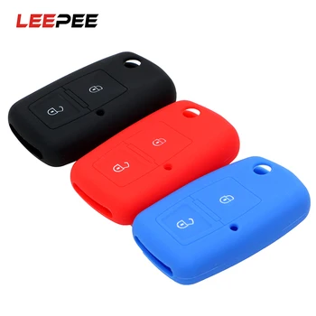 

LEEPEE 2 Buttons Car Key Cover Case For Volkswagen Passat Foldable Key Protect Bag Auto Accessories Silicone Car-styling
