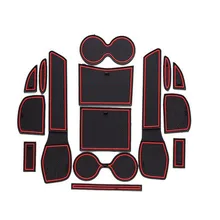 Dongzhen antideslizante puerta Interior cojín de la estera de la taza ranura puerta de la puerta auto mat accesorios aptos para la Nissan X-trail 2013-2016 Puerta Ranura Mat