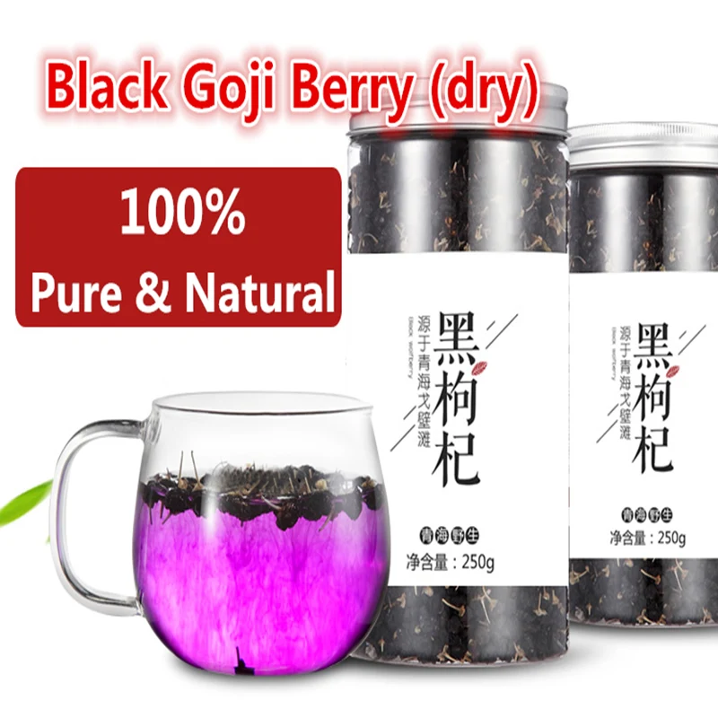 

250g/bottle, Dry Black Goji Berry,Richest in OPC,Powerful Antioxidant,Anti Cancer & Aging,Liver and Kidney Care,Relieves Stress