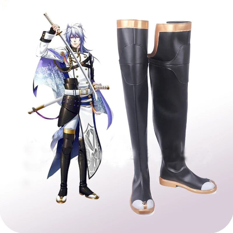 Sengoku Ночная кровь Uesugi Kenshin Косплей Ботинки Хэллоуин косплей костюм
