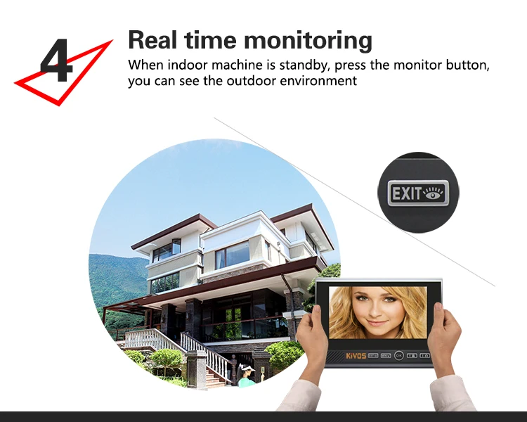 " монитор Беспроводной видеодомофон дверная камера телефон KDB702 домашняя система контроля доступа система видеодомофона