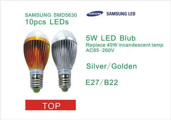 Бесплатная доставка Светодиодная лампа E27 хорошее качество светодиодная Samsung