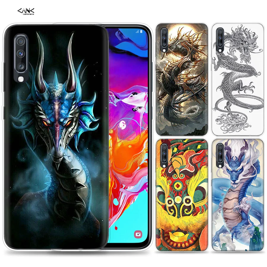 

Bags Case for Samsung Galaxy Mobile Phone A50 A70 A30 A20 J4 J6 J8 A6 A8 M30 A7 Plus 2018 Note 8 9 Chinese Dragon Coque J6Plus A