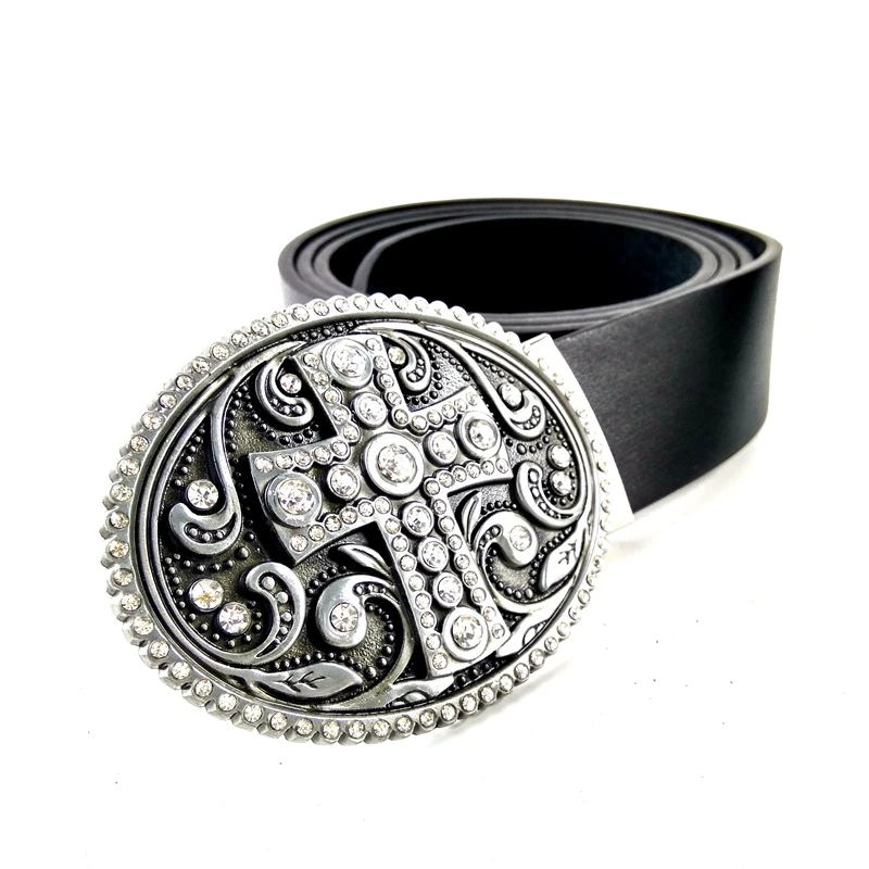 Cinturones con clip para mujer, cinturón vintage cruzado con diamantes de imitación, hebilla de metal negro de cuero PU, femme|Cinturones de mujer| - AliExpress