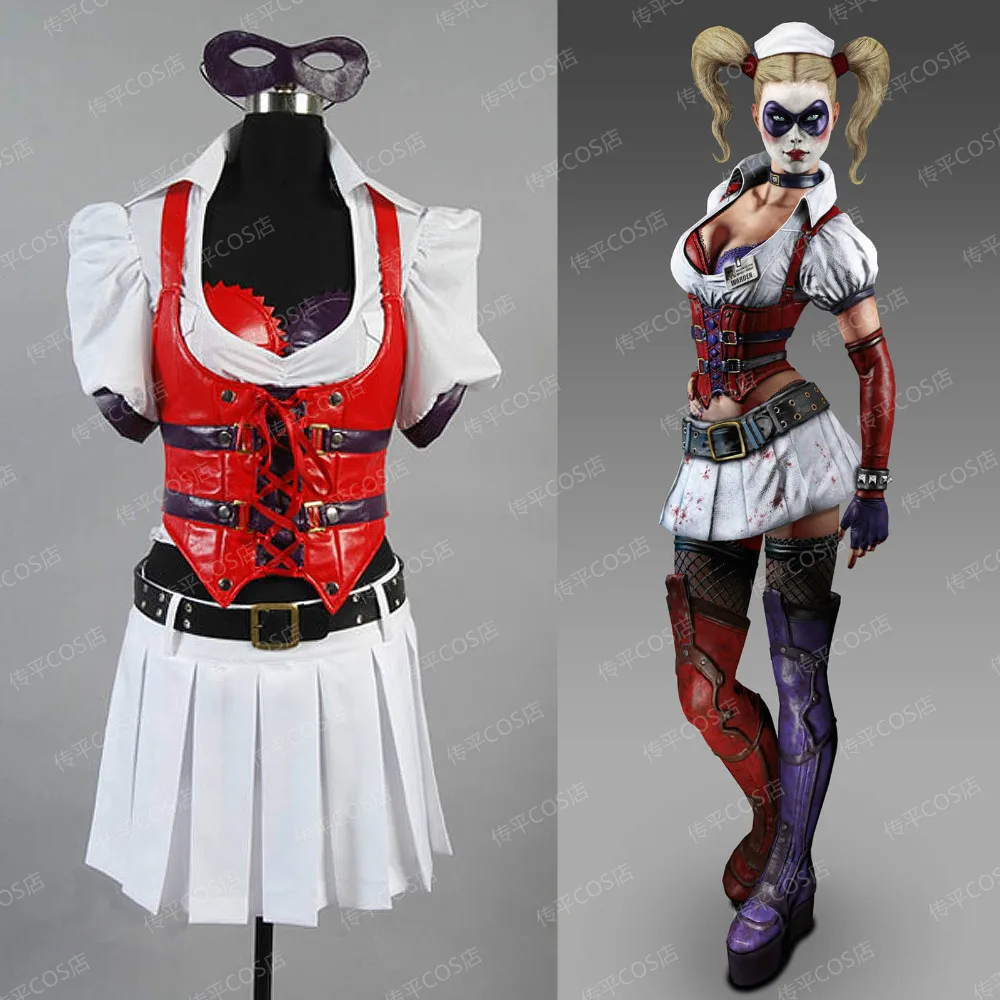 Batman Arkham Asylum City Harley Quinn Cosplay Costume on Aliexpress