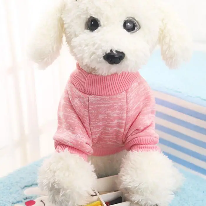 Cute Dog Puppy Clothes Outfit Pet Cat Jacket Coat Winter Warm Soft Sweater For Small Dogs Store