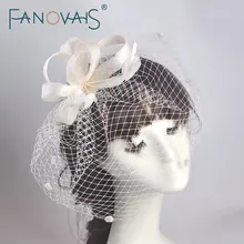 Свадебные Чистой Вуаль Один-Слой Белый Женщины Короткая Фата Птичья Клетка Свадебные Чародей Лицо Свадебные Аксессуары Veu De Noiva