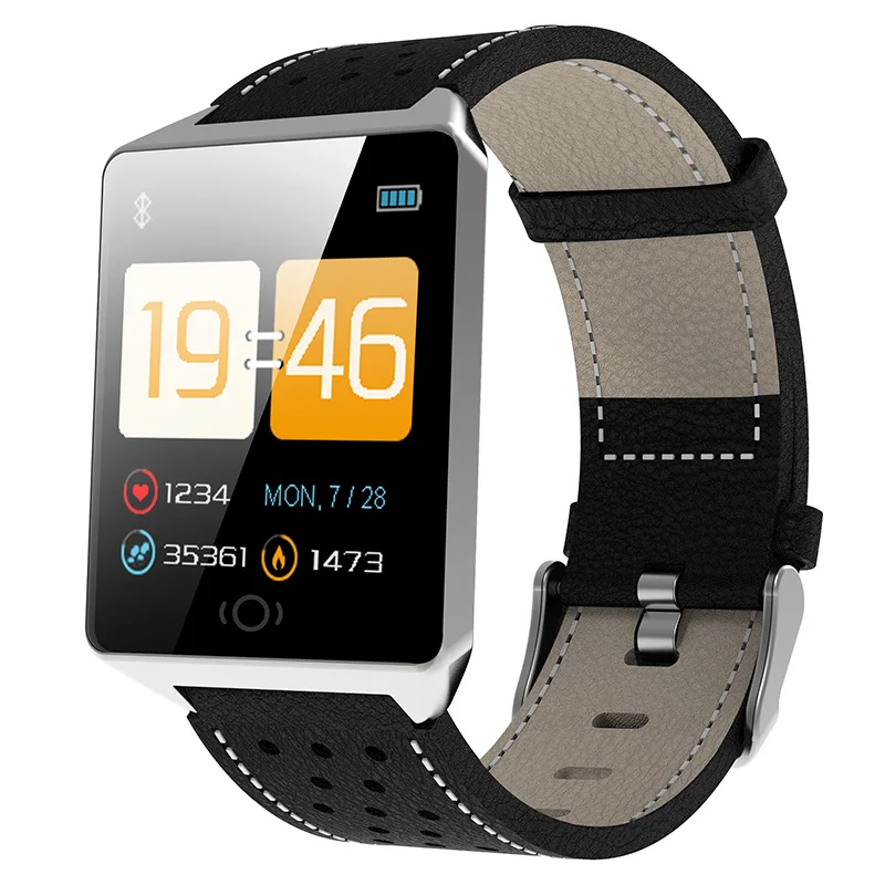 Lykl шагомер CK19 smart watch IP67 водонепроницаемый монитор сердечного ритма портативный Bluetooth устройство smart watch для Android/IOS - Цвет: silver