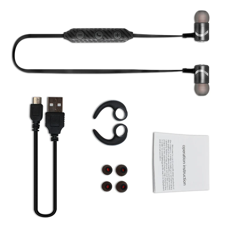 Bovitar L09 Magnetic Wireless Earphone With Mic For iPhone Samsung In ear Bluetooth Earphones Noise Reduction Sports Headsets