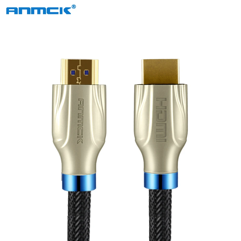 Кабель Anmck HDMI 4К @ 60Fps 2,0 3 м 5 м 10 м 15 м HDMI к HDMI 3D 1080 P Чистый медный нейлоновый Плетеный HD кабель для ТВ-приставки монитор ноутбука