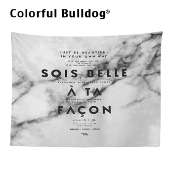 

Simple Style Marble Letters Tapestry Wall Hanging Pad Line Pink Symbol Crack Black Gray Decoration Carpet Yoga Mat for Home