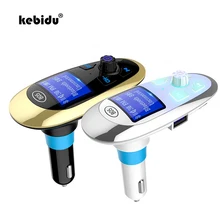 Kebidu Bluetooth Автомобильный Беспроводной громкой связи радио FM модулятор Автомобильный MP3 передатчик игрока Встроенный микрофон Поддержка TF карты
