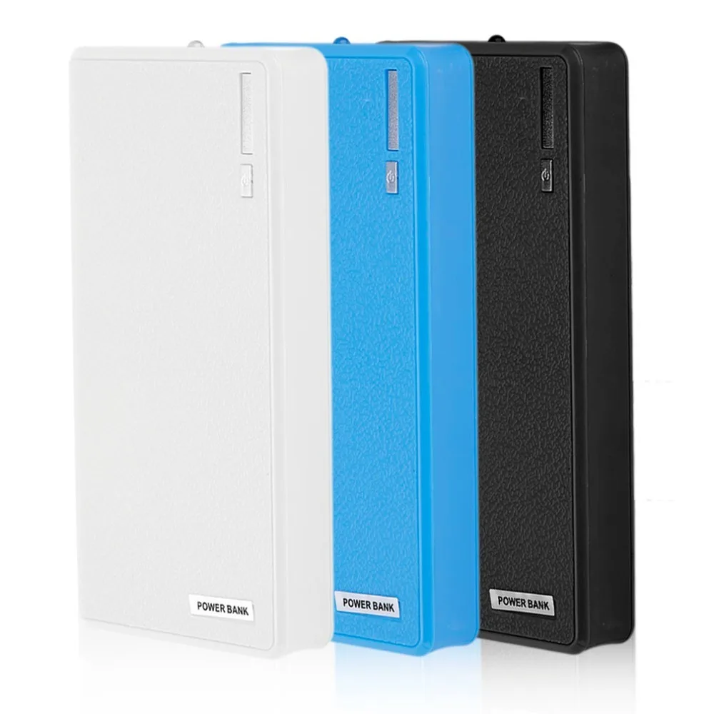 

18000mAh 6*18650 Powerbank Case No Battery Portable Dual USB Quick Charge Power Bank External Battery Charger Power Supply Bank