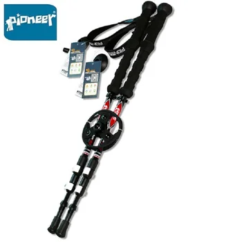 

PIONEER 2 Pcs Carbon Fiber Trekking Poles Alpenstock External Quick Lock Hiking Telescope Sticks Nordic Walking Sticks