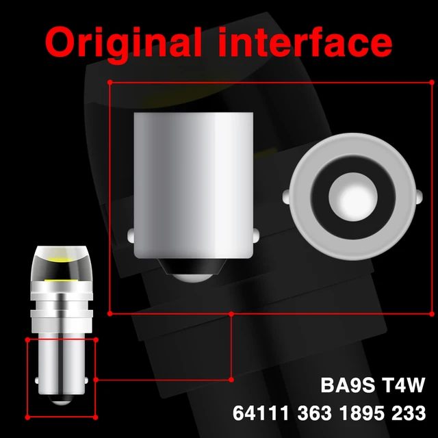 Ba9s S.LED Bombilla De Luz Blanca 24-28V AC DC Linterna Antorcha