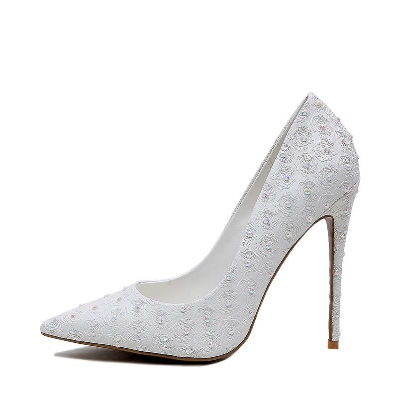 Pompes Vestir Femmes Chaussures Mujer Moda 34 Décontracté Slip Enmayla Zapatos Mince Zyl2227 Taille Bout on 43 Talons De White 2018 Pointu w174Bz