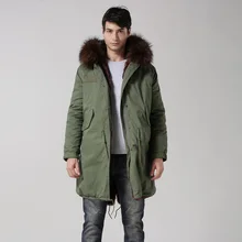 И розничная высокого качества S-XXXXL зимняя меховая парка капюшон армейский зеленый человек парка меховые пальто